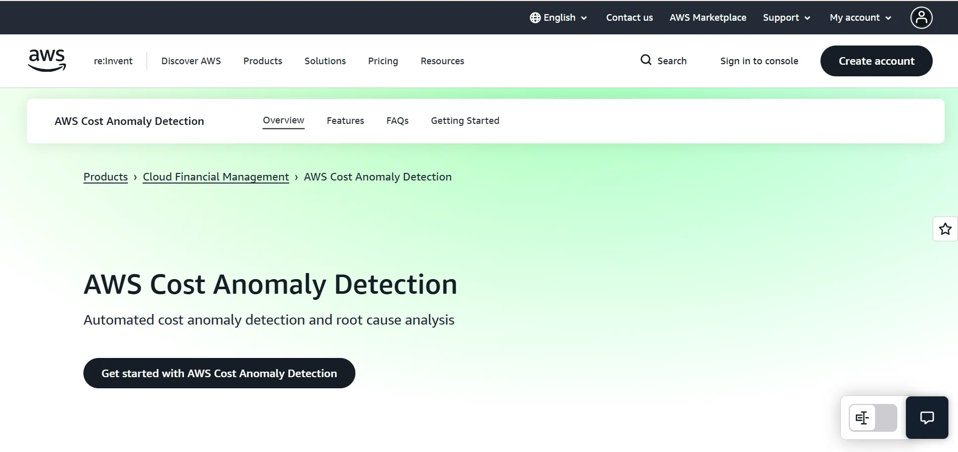 AWS Cost Anomaly Detection