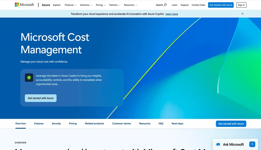 Azure Cost Management Exports