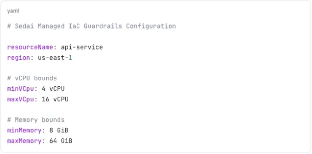 Guardrails as Code example