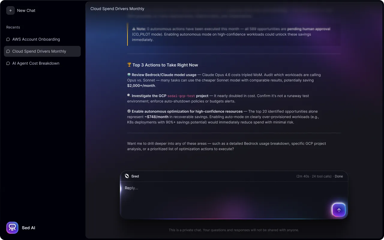 Sed example chat