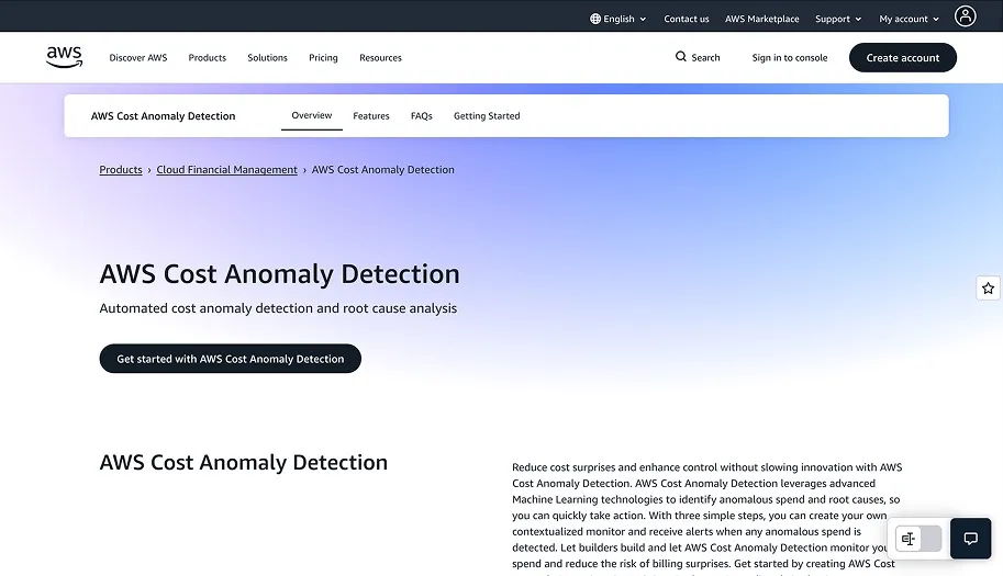 AWS Cost Anomaly Detection